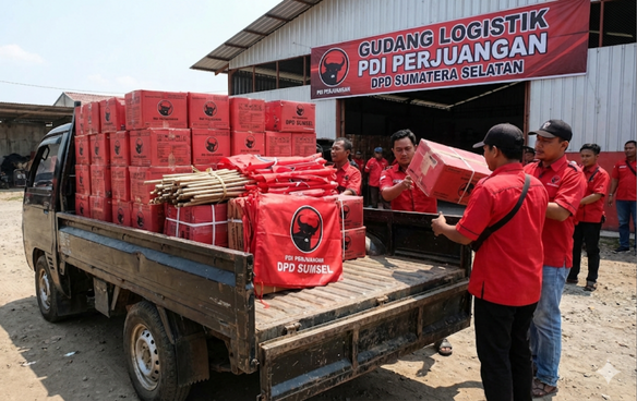 Distribusi Logistik Kampanye Dimulai, BP Pemilu Pastikan Atribut Partai Merahkan Penjuru Wilayah